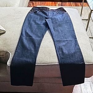 Michael Kors dark blue Jeans embroidery sz 2 new